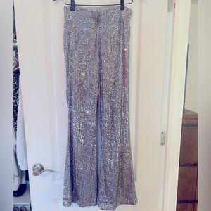 Sequin pants flare size small